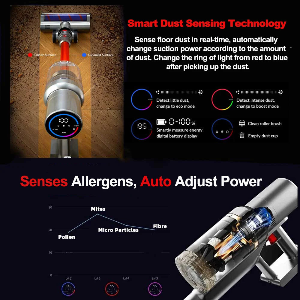 Intelligent high-power cordless vacuum cleaner handheld cordless vacuum cleaner rechargeable household mite remover