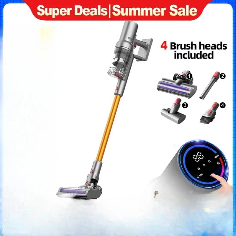 ABIR VC205 Cordless Handheld Vacuum Cleaner,27000PA,Touch Screen,Smart Dust Sensor,Auto Speed Control for Home Bed Carpet