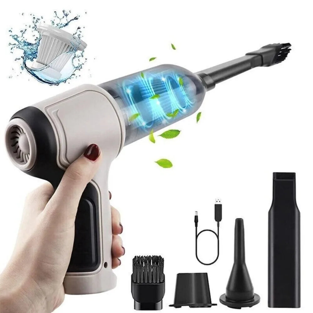 Air Suction Car Cordless Vacuum Cleaner All in 1 Cleaning Accessories Car Dust Blower Power Dust Cleaning Tools