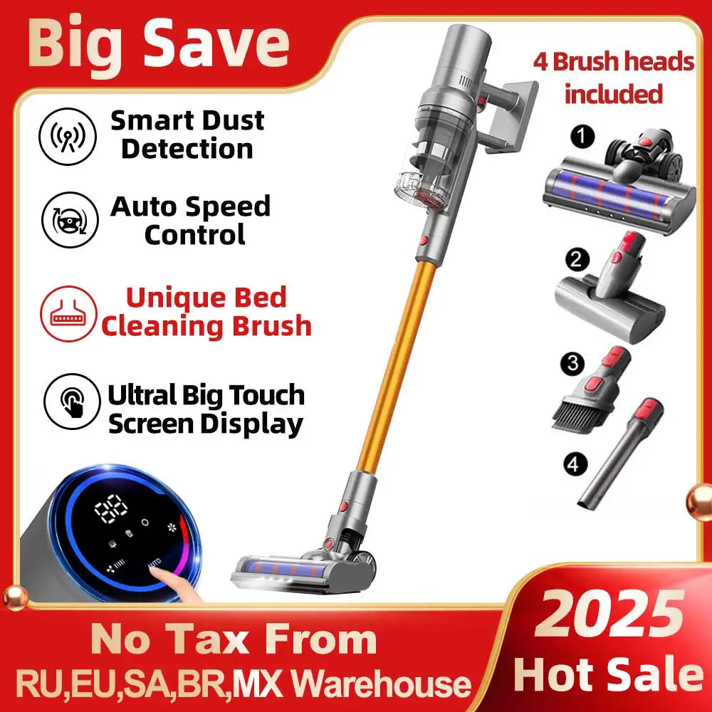 Intelligent high-power cordless vacuum cleaner handheld cordless vacuum cleaner rechargeable household mite remover